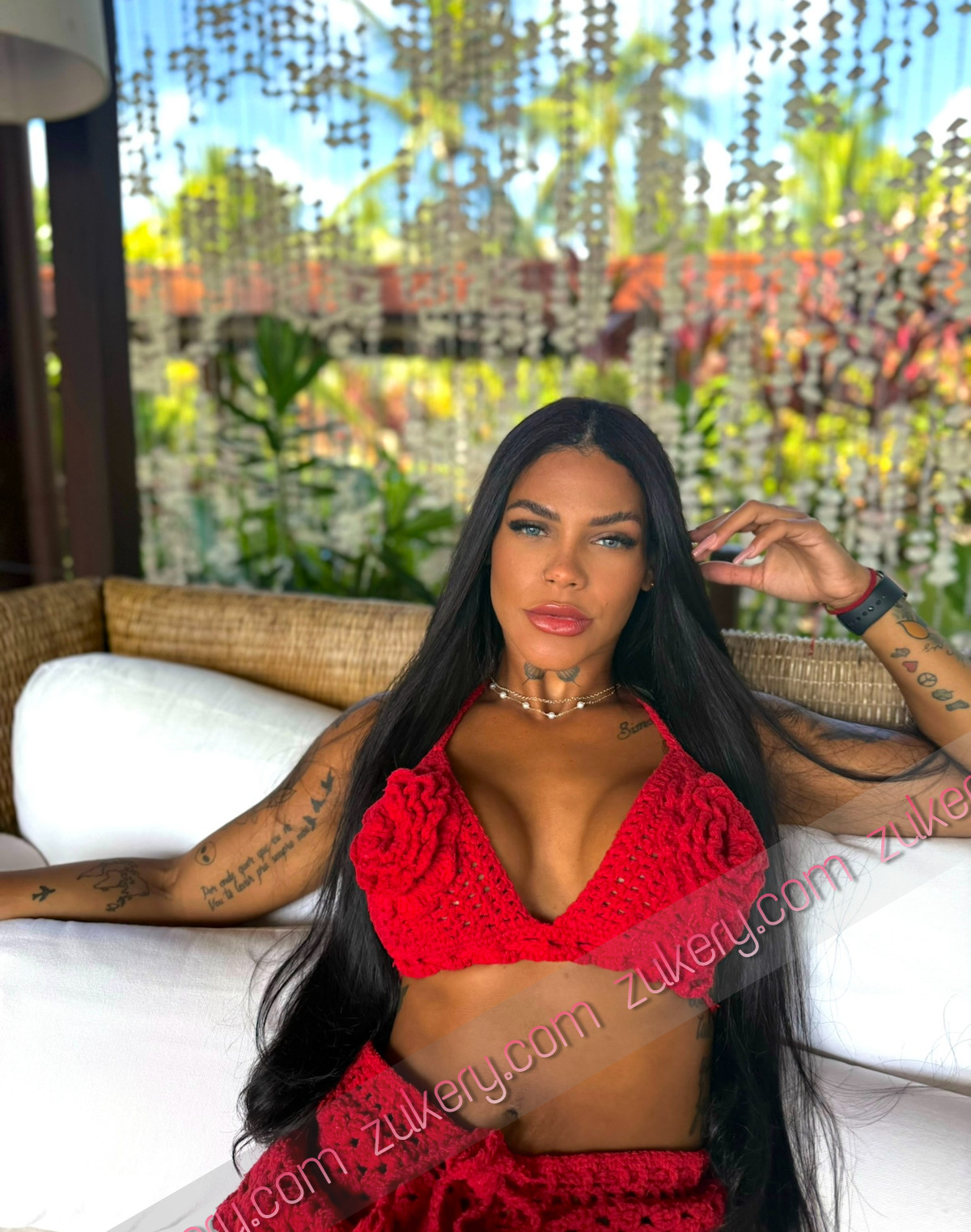 fitness, brasileña, tatuada, morena